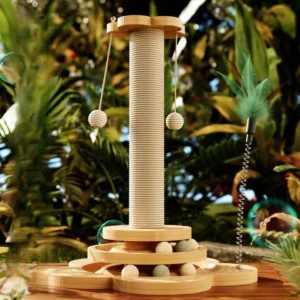 Interactive Cat Scratching Tower