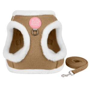 Fur-Lined Dog Harness Set