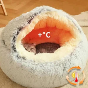 Winter Plush Cat Bed