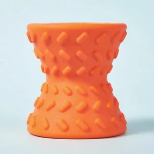 Interactive Tough Chew Toy For Dogs - Natural Rubber Dumbbell Squeaker
