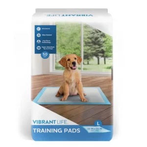 Large 5-Layer Absorbent Puppy Pee Pads Training Pads 22 x 22 Inches 50 Count Pet Housebreaking Pads
