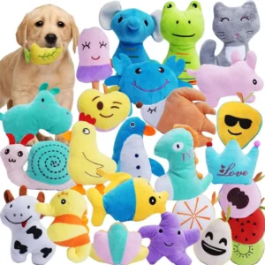Pack of 26 Small Medium Dog Squeaky Toys, Cute Puppy Favorite Comfortable Squeakers Toy, Multicolored or Puppy