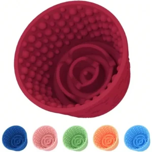High-Quality Slow-Feeding Lick Bowl Dogs; Slow-Feeding Device; Dog Lick Bowl; Non-Slip Dog Lick Snack Dispenser, Slow-Feeding Bowl Small, Medium, And Large Dogs, Alleviates Anxiety And Prevents Choking, Made Of Silicone Material (Multiple Colors Available