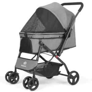Pet Dog Stroller, Dog Cat Jogger Strollers with Reversible Handle oldable Puppy Travel Stroller or Medium Small Dogs Cats 44lbs